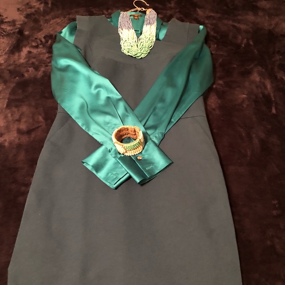 Turquoise size 6 Banana Republic sheath dress. - Picture 4 of 8